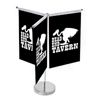 TRIPLE VERTICAL STYLE TABLE TOP FLAG